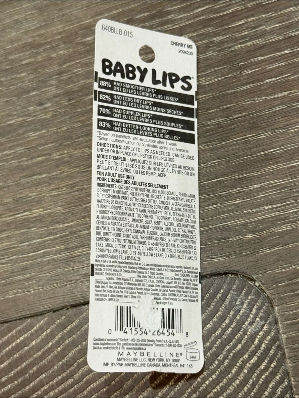 NWT Maybelline Baby Lips Moisturizing Lip Balm 15 Cherry me